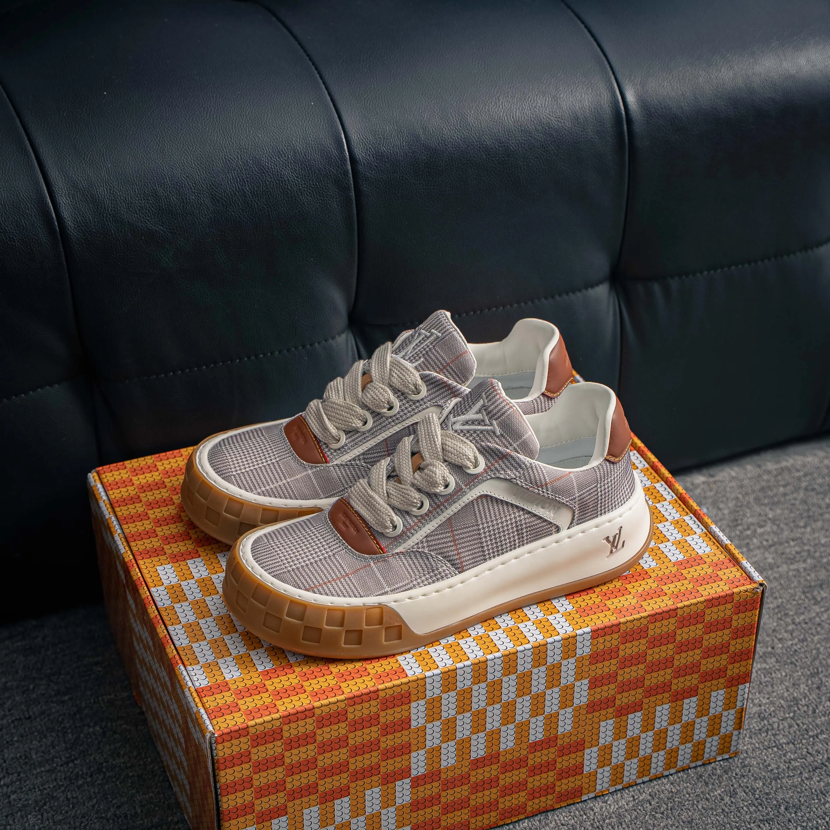 Premium -- LOUIS VUITTON Tilted Series｜2026 LV Tilted Low Sneakers Series Low-Top Retro Skate Shoes Men Shoes｜